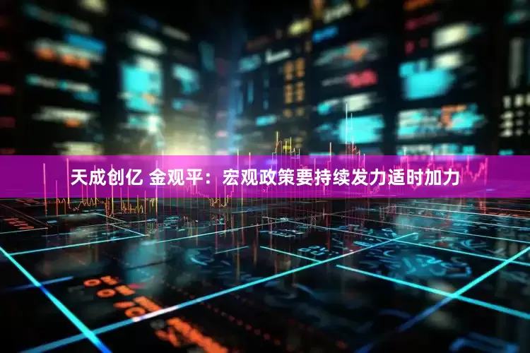 天成创亿 金观平：宏观政策要持续发力适时加力